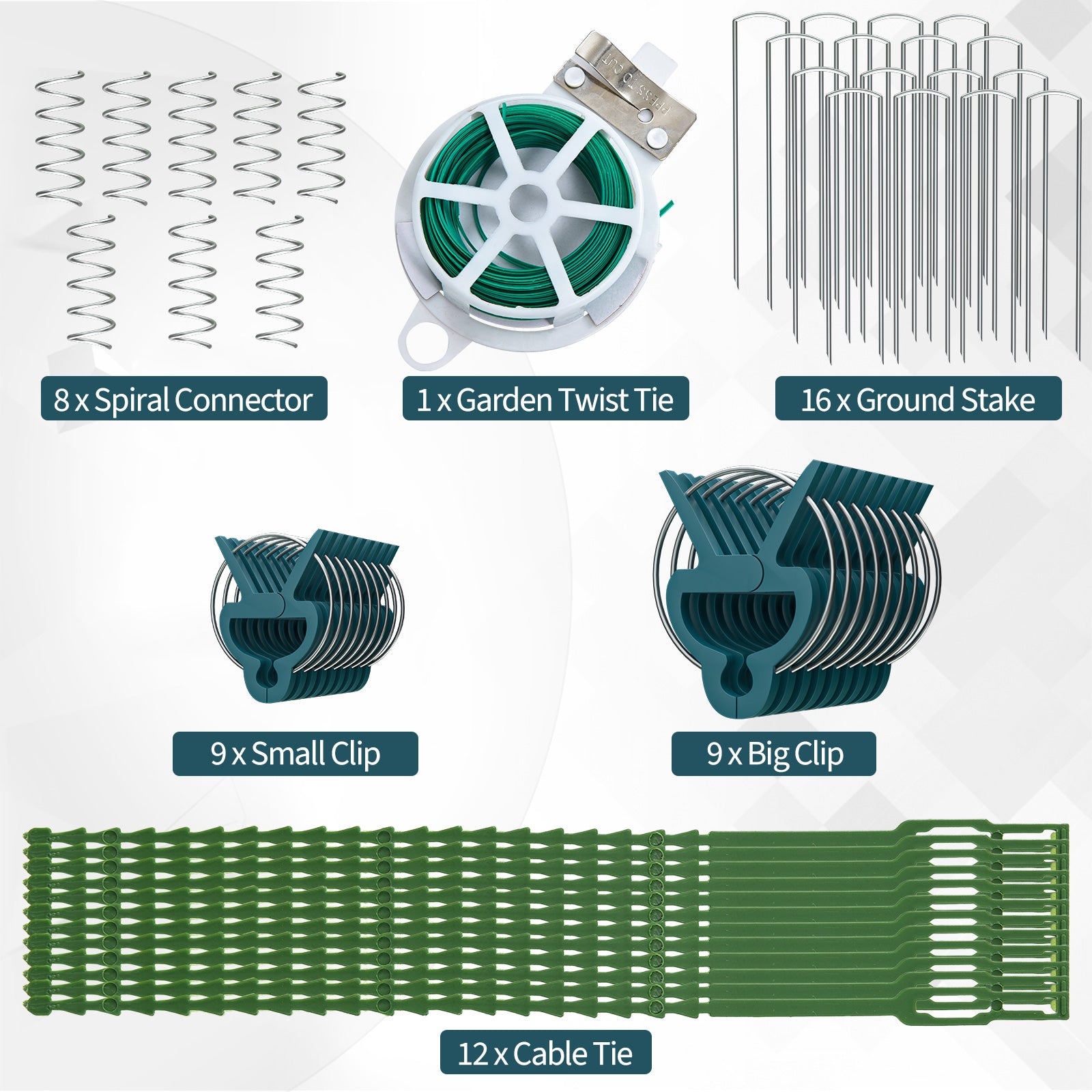 2 Pieces Foldable A-Frame Trellis Plant Supports with Twist Ties, Green Plant Stands at Gallery Canada