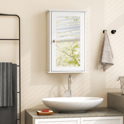 Bathroom Wall Cabinet with Single Mirror Door, White Wall Cabinets at Gallery Canada