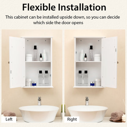 Bathroom Wall Cabinet with Single Mirror Door, White Wall Cabinets at Gallery Canada