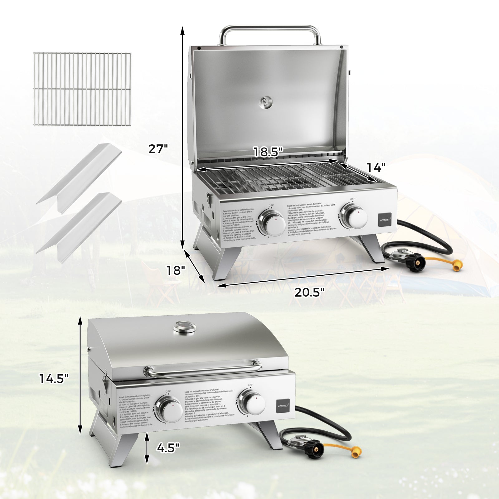 Stainless Steel Propane Grill With Lid, Silver Outdoor Grills at Gallery Canada