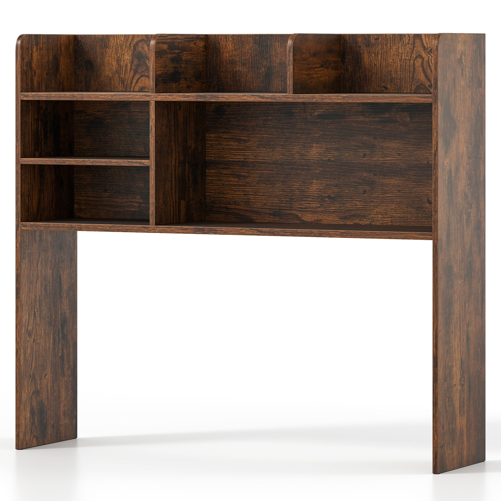 Desktop Bookshelf, 6 Shelves, Brown Bookcases Rustic Brown at Gallery Canada