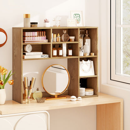 Desktop Bookshelf, 7 Open Cubbies, 3 Adjustable Shelves, Natural Bookcases at Gallery Canada