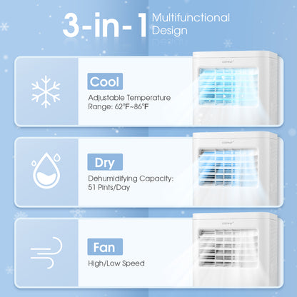 6000 BTU(SACC) Portable Air Conditioner Cools 250 Sq.Ft, White Portable Air Conditioners at Gallery Canada