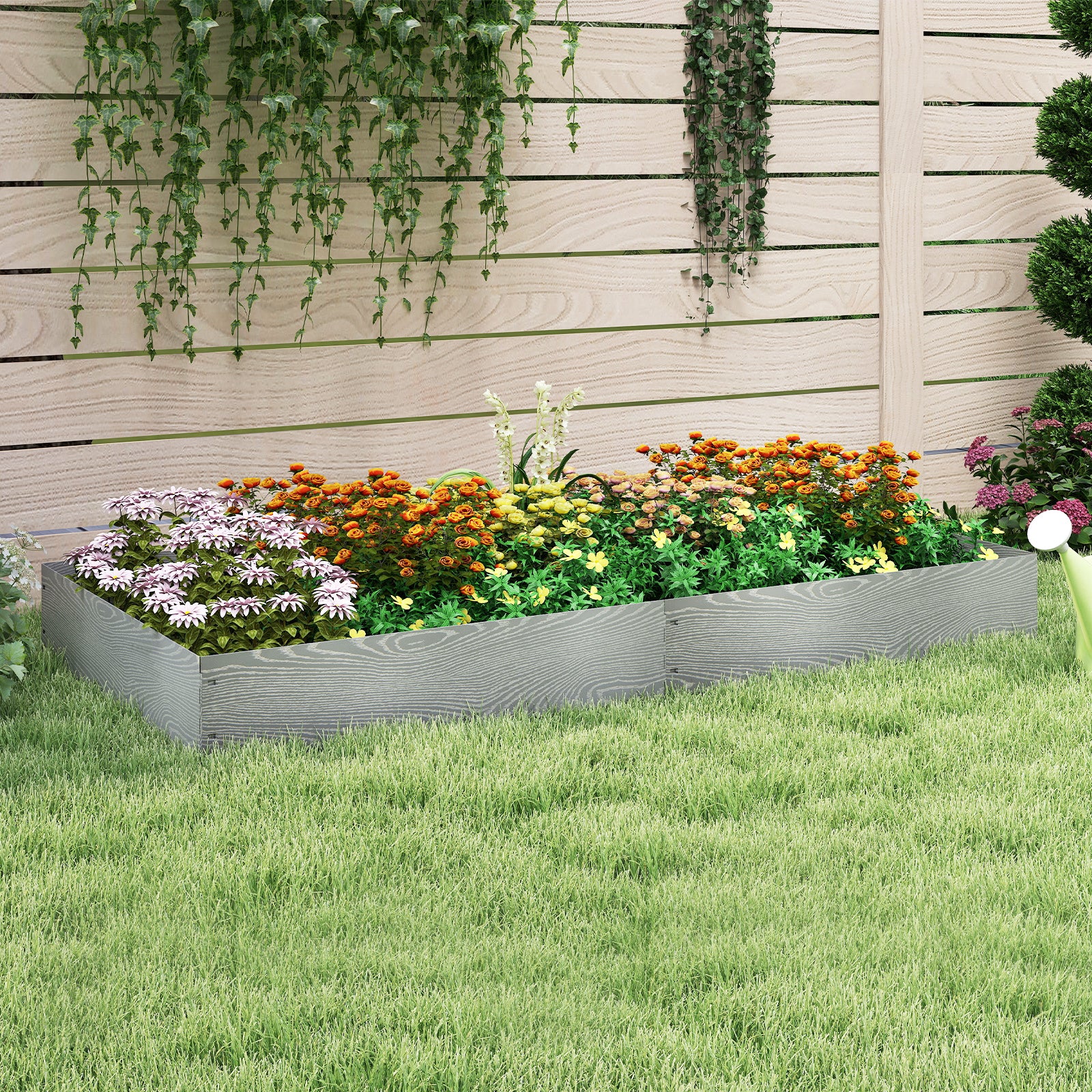 6-Pack 20 FT Galvanized Metal Landscape Edging for Lawn Yard, Silver Raised Garden Beds at Gallery Canada