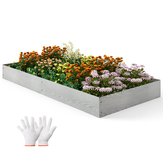 6-Pack 20 FT Galvanized Metal Landscape Edging, Silver Raised Garden Beds Silver at Gallery Canada