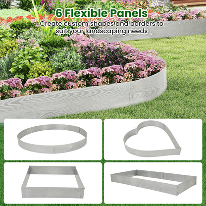6-Pack 20 FT Galvanized Metal Landscape Edging for Lawn Yard, Silver Raised Garden Beds at Gallery Canada