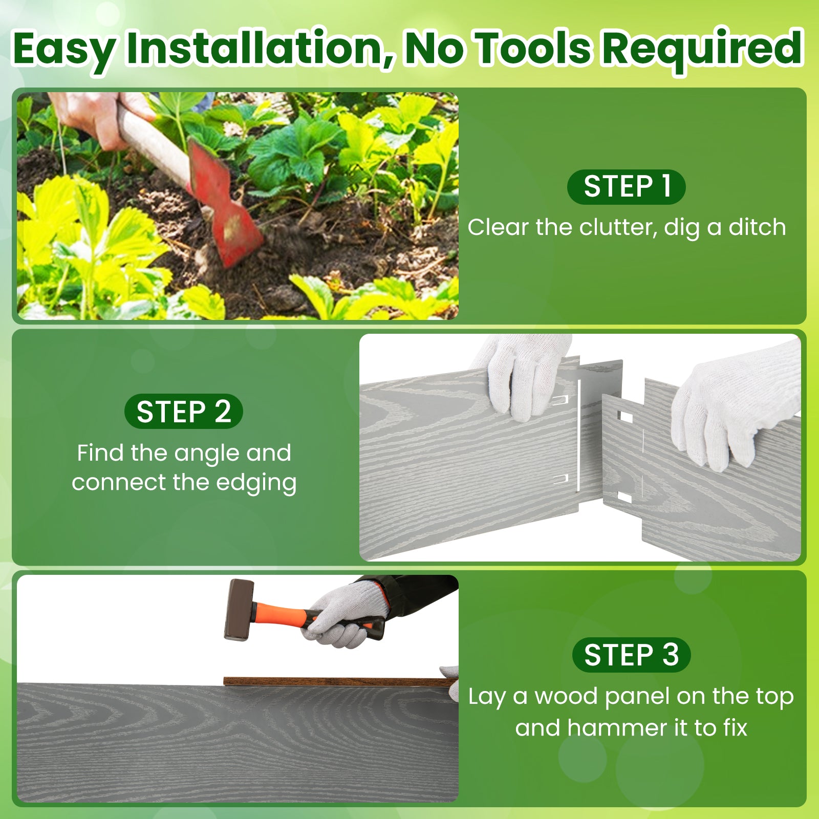 6-Pack 20 FT Galvanized Metal Landscape Edging for Lawn Yard, Silver Raised Garden Beds at Gallery Canada