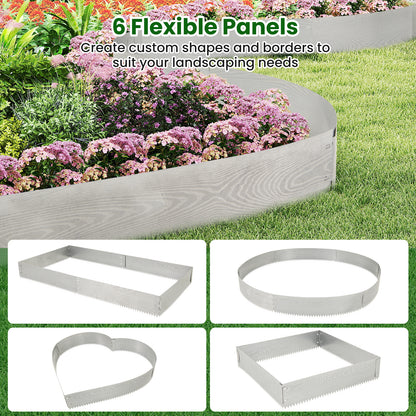 6-Pack 20 FT Galvanized Metal Landscape Edging for Lawn, Silver Raised Garden Beds at Gallery Canada