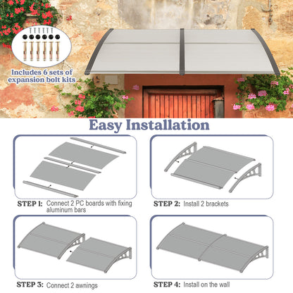 Outdoor Front Door Patio Overhang Awning, Gray Outdoor Shades at Gallery Canada