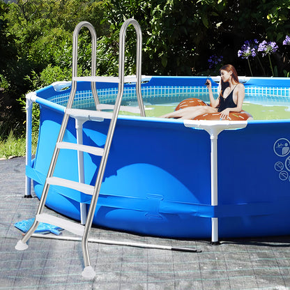 75.6" Above Ground Pool Ladder A-Frame Swimming Pool 4-Step Ladder for Up to 55" Pool Wall Height, Silver Swimming Pools at Gallery Canada