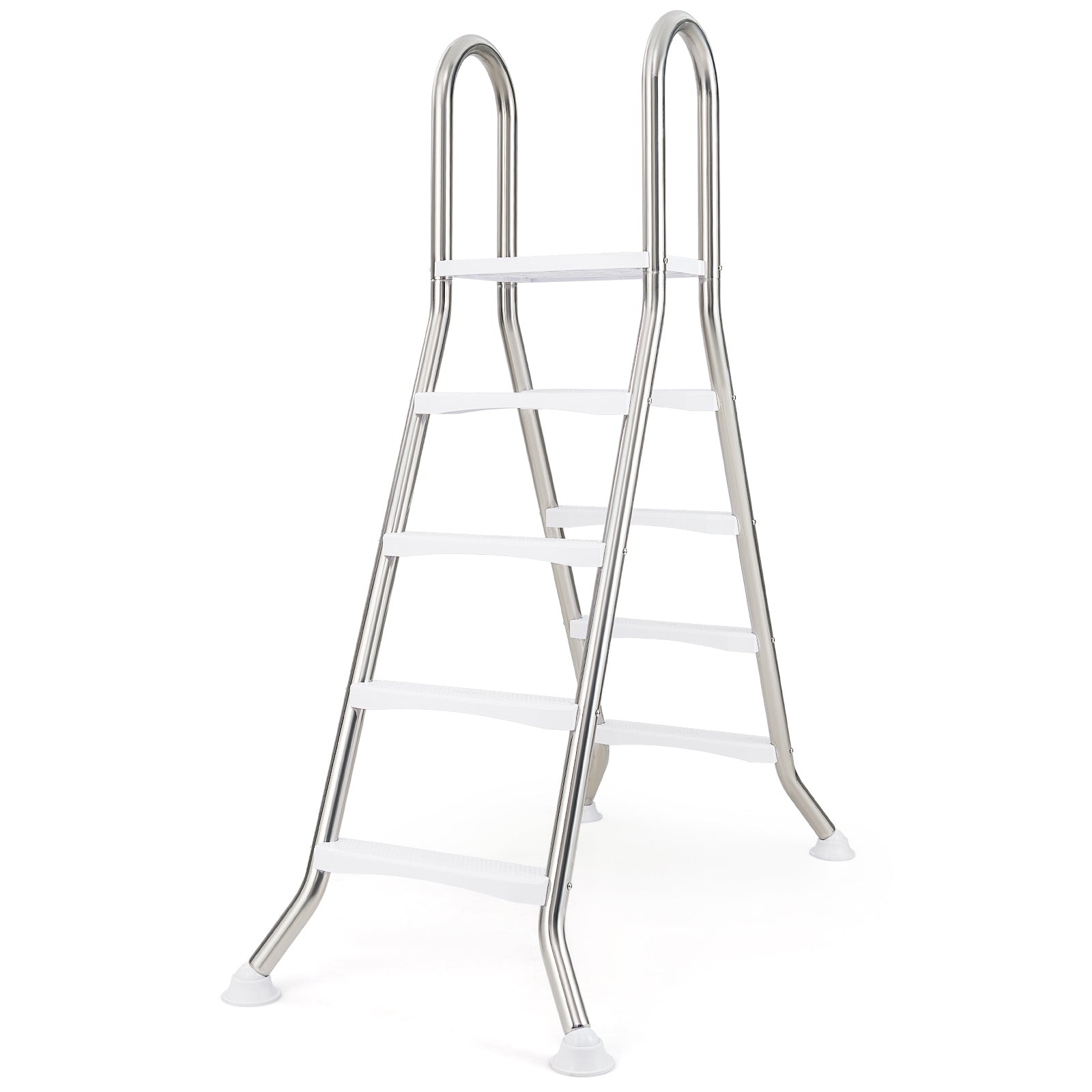 75.6" Above Ground Pool Ladder A-Frame Swimming Pool 4-Step Ladder for Up to 55" Pool Wall Height, Silver Swimming Pools at Gallery Canada