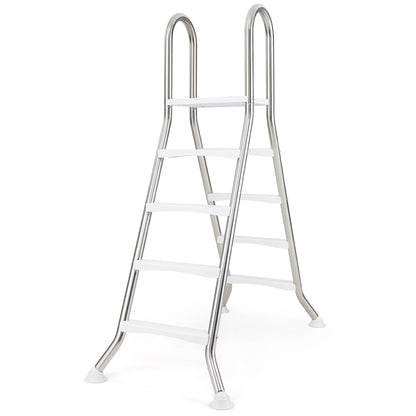75.6" Above Ground Pool Ladder A-Frame Swimming Pool 4-Step Ladder for Up to 55" Pool Wall Height, Silver Swimming Pools at Gallery Canada