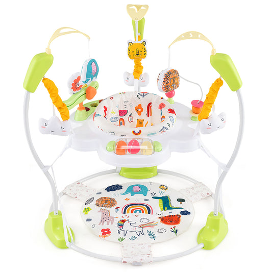 Baby Activity Center, Height Adjustable Bouncing Saucer With Toys, Yellow Baby Gyms & Playmats Yellow at Gallery Canada