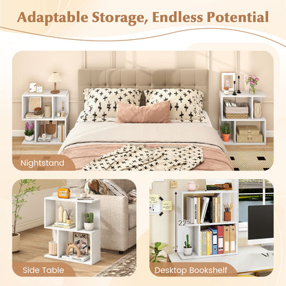 3-Tier Bookshelf with Display Shelf for Small Space, White Bookcases at Gallery Canada