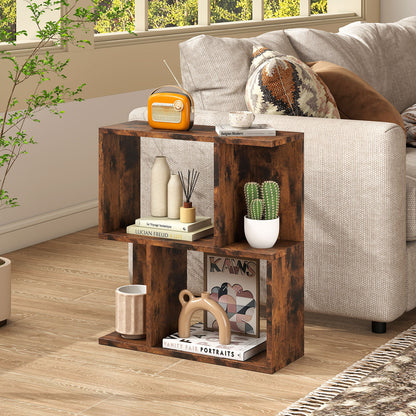 3-Tier Bookshelf with Display Shelf for Small Space, Brown Bookcases at Gallery Canada