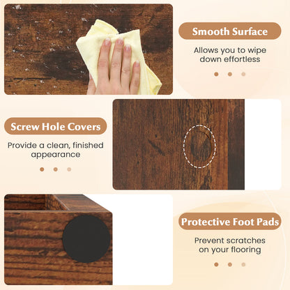 3-Tier Bookshelf with Display Shelf for Small Space, Brown Bookcases at Gallery Canada