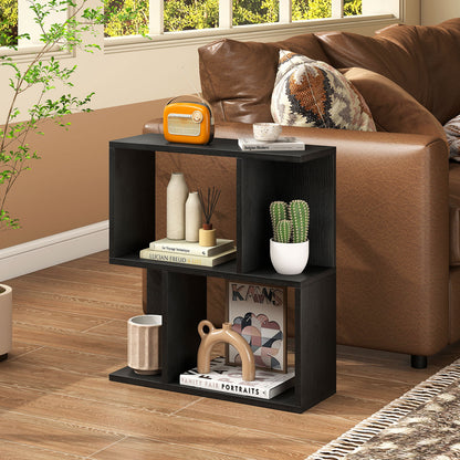 3-Tier Bookshelf with Display Shelf for Small Space, Black Bookcases at Gallery Canada
