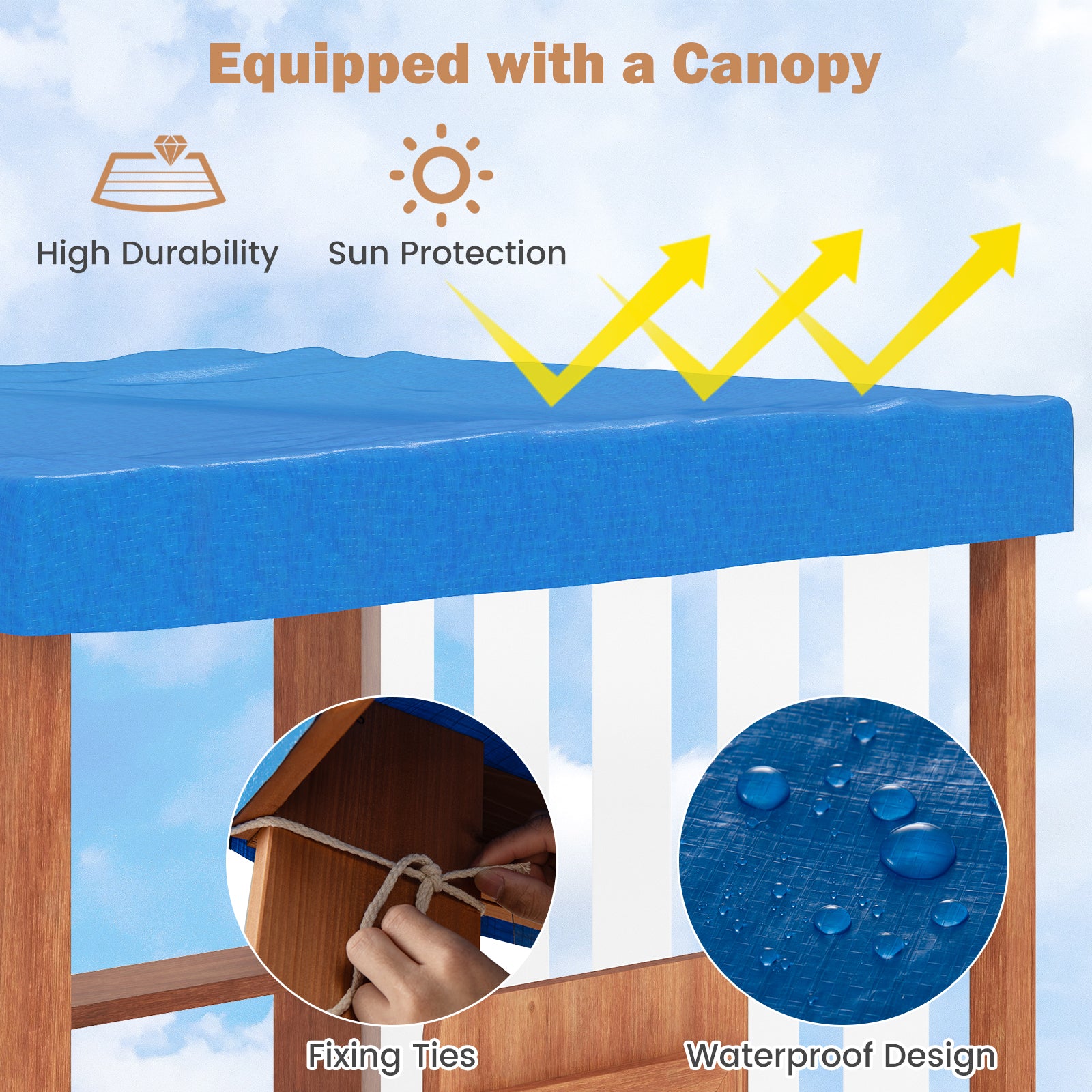 Kids Gas Station Playhouse with Gas Refueling Guns for Aged 3+, Brown Play Tents & Playhouse at Gallery Canada
