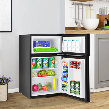 3.2 cu ft. Compact Stainless Steel Refrigerator, Black Refrigerators at Gallery Canada