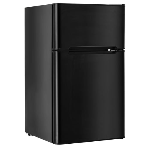3.2 Cu Ft Compact Stainless Steel Refrigerator, Black