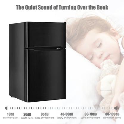 3.2 cu ft. Compact Stainless Steel Refrigerator, Black Refrigerators at Gallery Canada