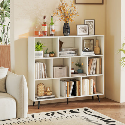 7/8/10-Cube Bookcase with 5 Tapered Metal Legs-10 Cubes Bookcases at Gallery Canada