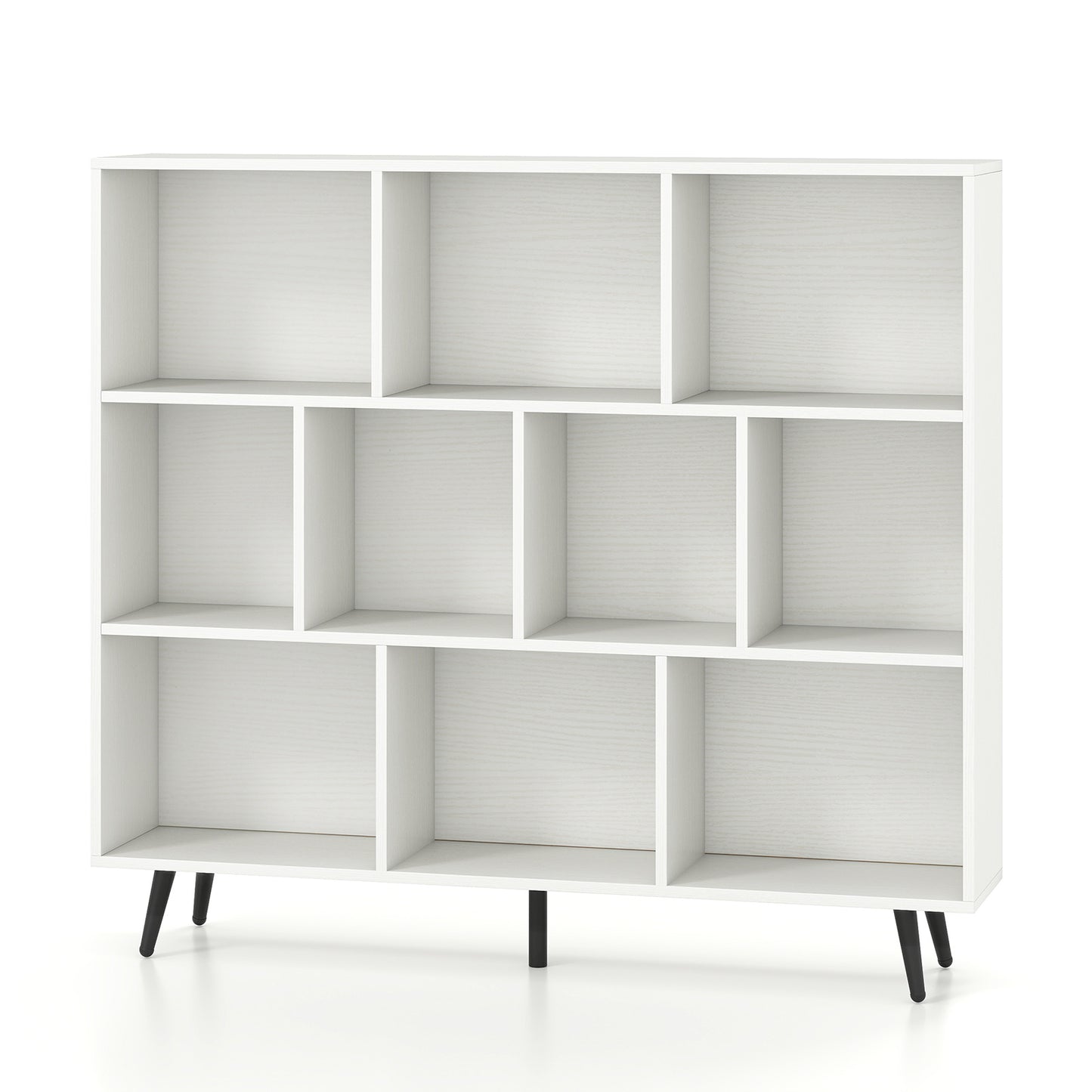 7/8/10-Cube Bookcase with 5 Tapered Metal Legs-10 Cubes Bookcases at Gallery Canada