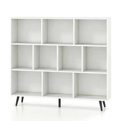 7/8/10-Cube Bookcase with 5 Tapered Metal Legs-10 Cubes Bookcases at Gallery Canada