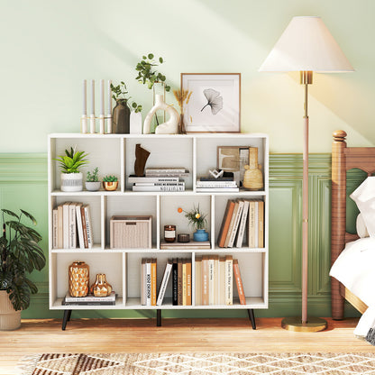 7/8/10-Cube Bookcase with 5 Tapered Metal Legs-10 Cubes Bookcases at Gallery Canada
