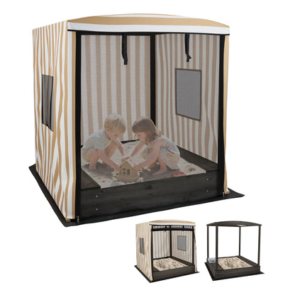 Wooden Sandbox With Canopy, For Children 3+ Years, Brown Sandboxes at Gallery Canada