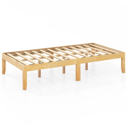 14 Inch Twin Wood Platform Bed Frame, Natural