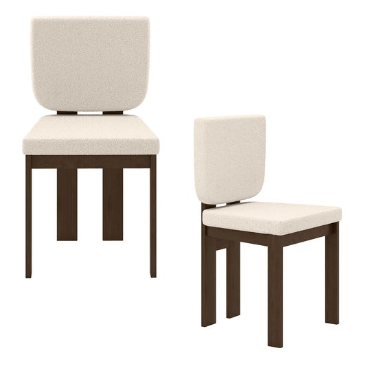 Wooden Dining Chair Set Of 2, Rubber Wood Leg, Brown Dining Chairs Brown at Gallery Canada