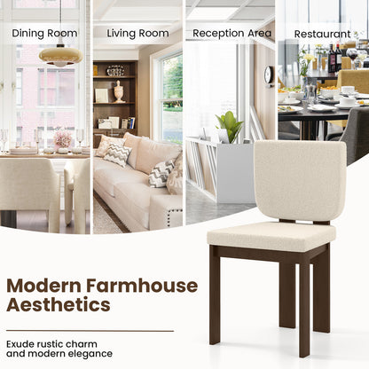 Wooden Dining Chair Set of 2 with Rubber Wood Leg for Home Office Living Room, Brown Dining Chairs at Gallery Canada