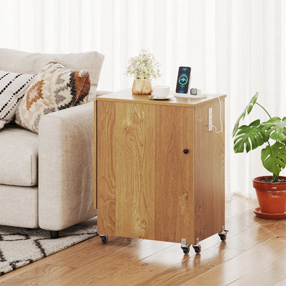 Sewing Machine Table With Charging Station, Lockable Casters, Natural Sewing Tables at Gallery Canada