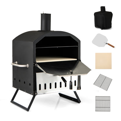 12 Inch Outdoor Pizza Oven With Pizza Stone, Black Outdoor Grills at Gallery Canada