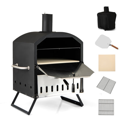 12 Inch Outdoor Pizza Oven With Pizza Stone, Black Outdoor Grills at Gallery Canada