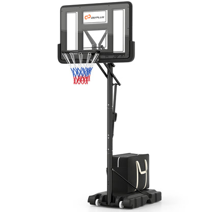 Portable Basketball Hoop, 4.6 to 10 Feet Adjustable Height, Black Sport Equipments Black at Gallery Canada