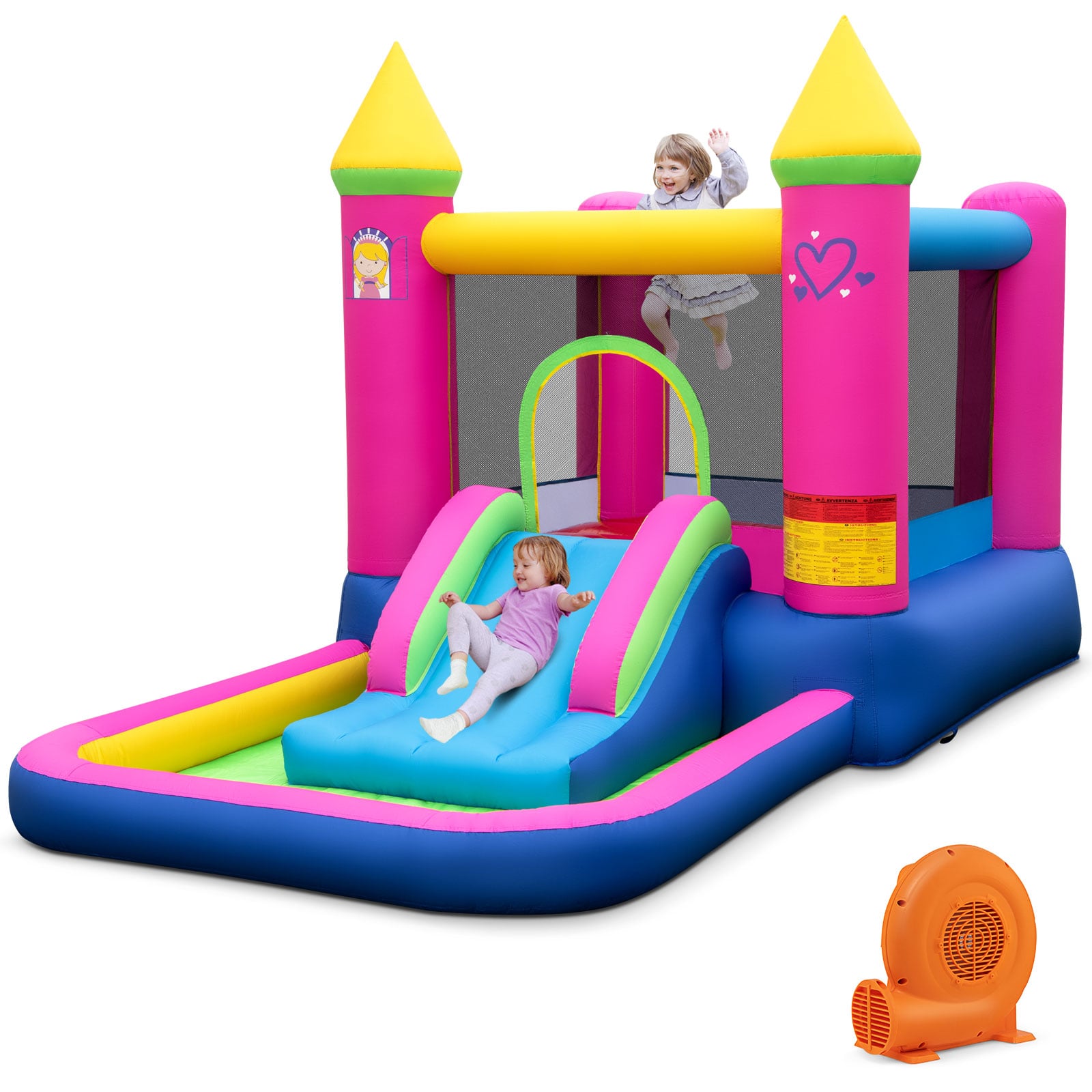 Inflatable Bounce House, Princess Bouncy Castle, 520W Blower Bounce House at Gallery Canada