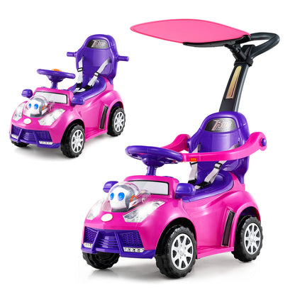 3 In 1 Push Car Stroller, Pink Push & Pedal Ride On Toys at Gallery Canada