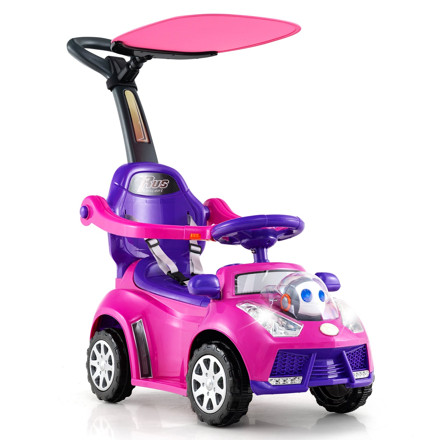 3 In 1 Push Car Stroller, Pink Push & Pedal Ride On Toys at Gallery Canada