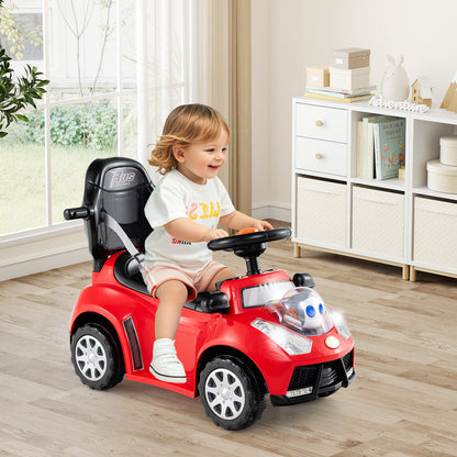3 in 1 Push Car for Toddler Stroller Sliding Walking Car for Boys and Girls, Red Push & Pedal Ride On Toys at Gallery Canada