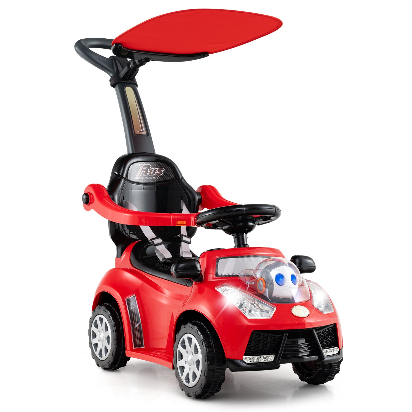 3 In 1 Push Car Stroller, Red Push & Pedal Ride On Toys at Gallery Canada