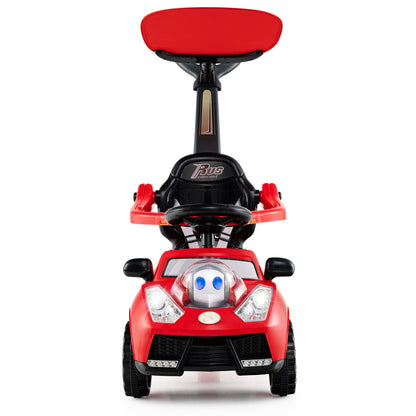 3 in 1 Push Car for Toddler Stroller Sliding Walking Car for Boys and Girls, Red Push & Pedal Ride On Toys at Gallery Canada