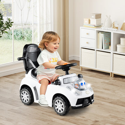 3 in 1 Push Car for Toddler Stroller Sliding Walking Car for Boys and Girls, White Push & Pedal Ride On Toys at Gallery Canada