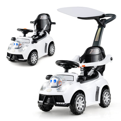 3 in 1 Push Car for Toddler Stroller Sliding Walking Car for Boys and Girls, White Push & Pedal Ride On Toys at Gallery Canada