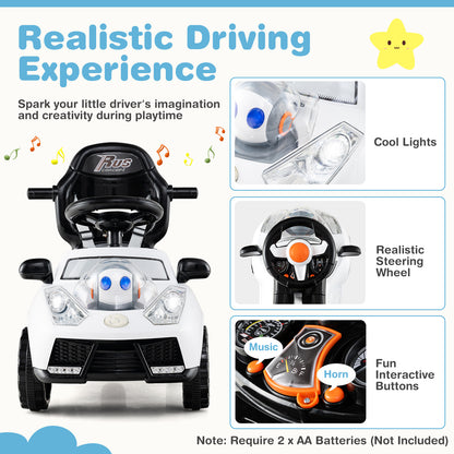 3 in 1 Push Car for Toddler Stroller Sliding Walking Car for Boys and Girls, White Push & Pedal Ride On Toys at Gallery Canada
