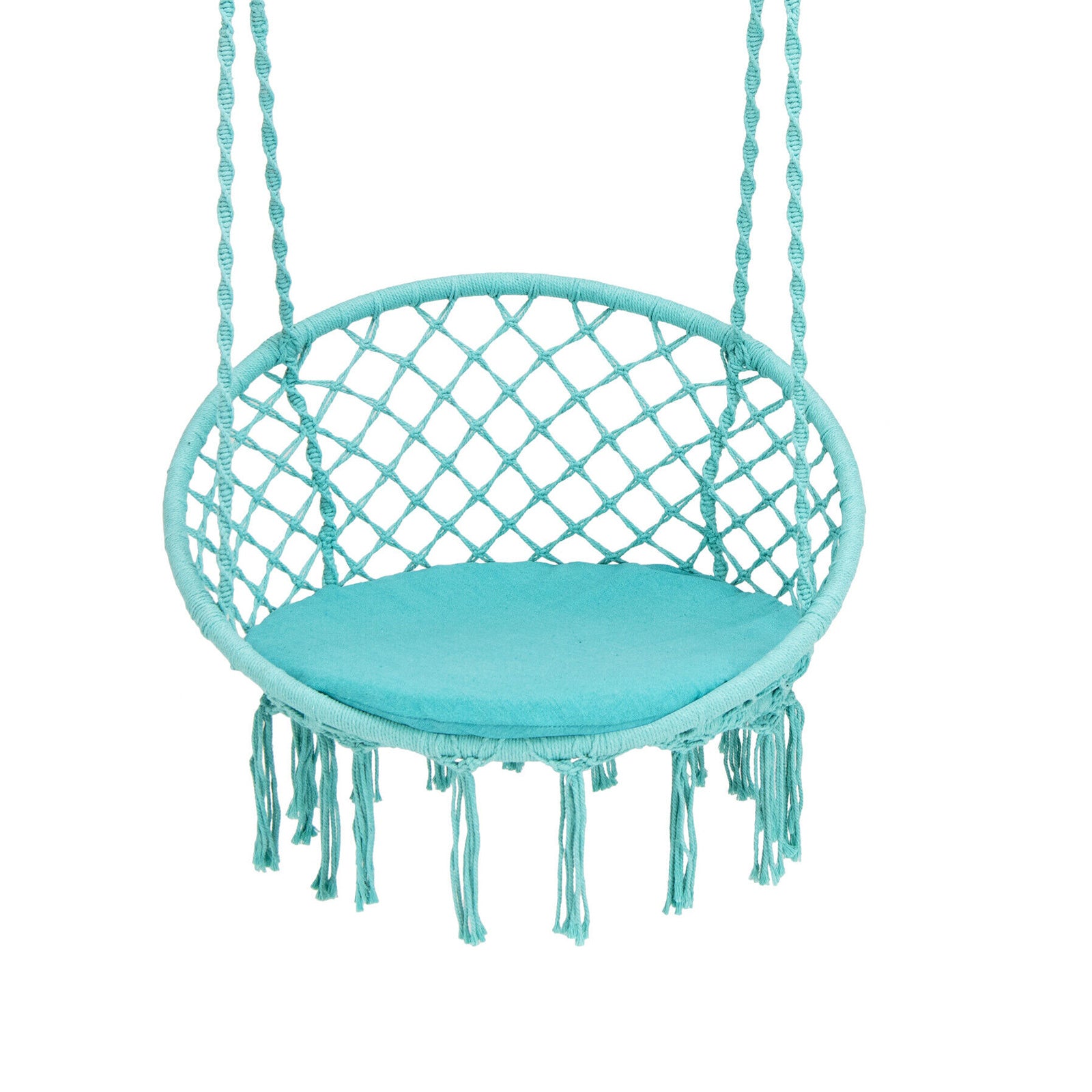 Cushioned Hammock Swing Chair with Hanging Kit, Turquoise Hammocks at Gallery Canada