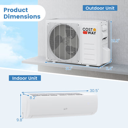 11500 BTU 115V Mini Split Air Conditioner and Heater Pump System Wifi Enabled, White Mini Split Air Conditioners at Gallery Canada