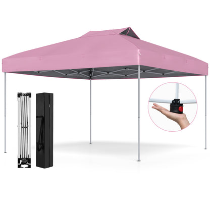 10 X 10 FT Foldable Patio Shelter Canopy Tent, Pink Canopies Pink at Gallery Canada