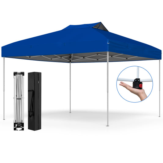10 X 10 FT Foldable Outdoor Patio Shelter Canopy Tent, Blue Canopies Blue at Gallery Canada